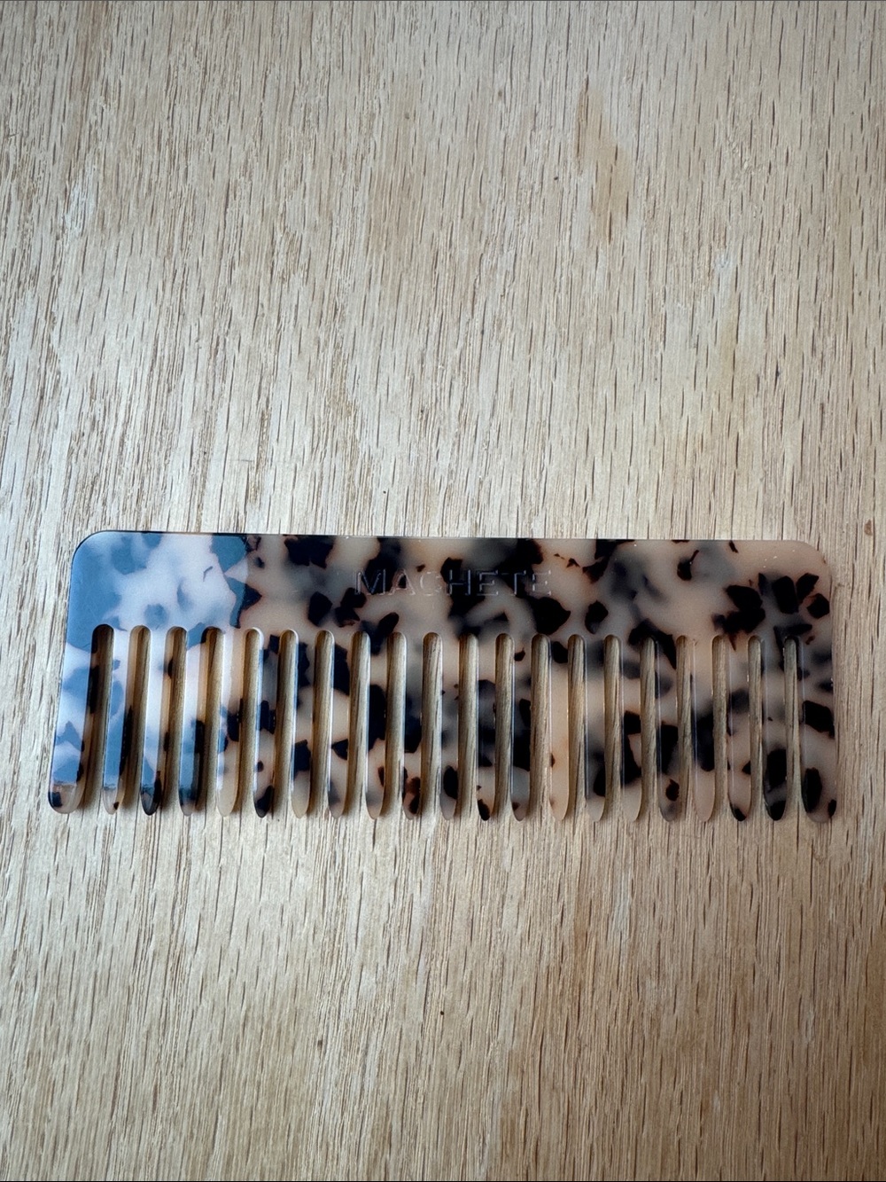 Tortoiseshell Wide-Tooth Hair Comb - Unbranded